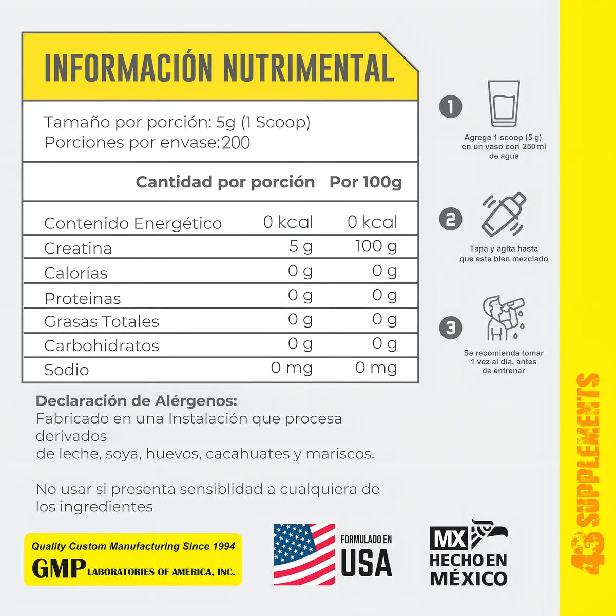 43 Creatina Monohidratada 1 kg