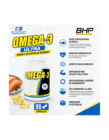 BHP Omega-3 Ultra 90 Gel Caps