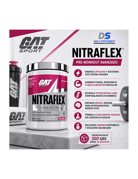 GAT Nitraflex 300 g — Pre-Entreno Avanzado