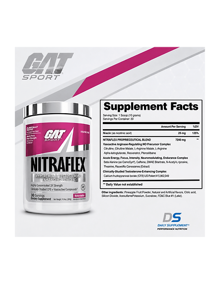 GAT Nitraflex 300 g — Pre-Entreno Avanzado