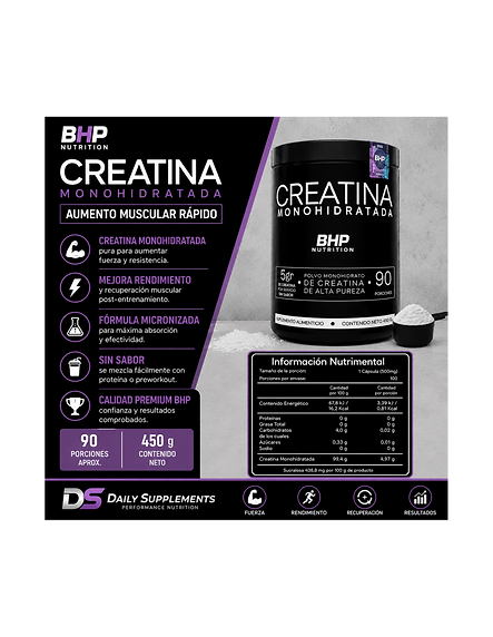 BHP Creatina Monohidratada 450 g