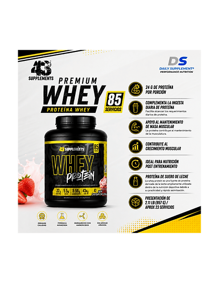 43 Premium Whey 3 kg — Fresa