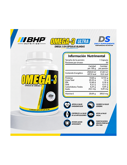 BHP Omega-3 Ultra 90 Gel Caps