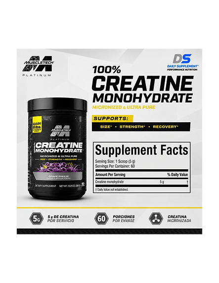 MuscleTech Platinum 100% Creatine Monohydrate 400 g